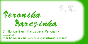 veronika marczinka business card